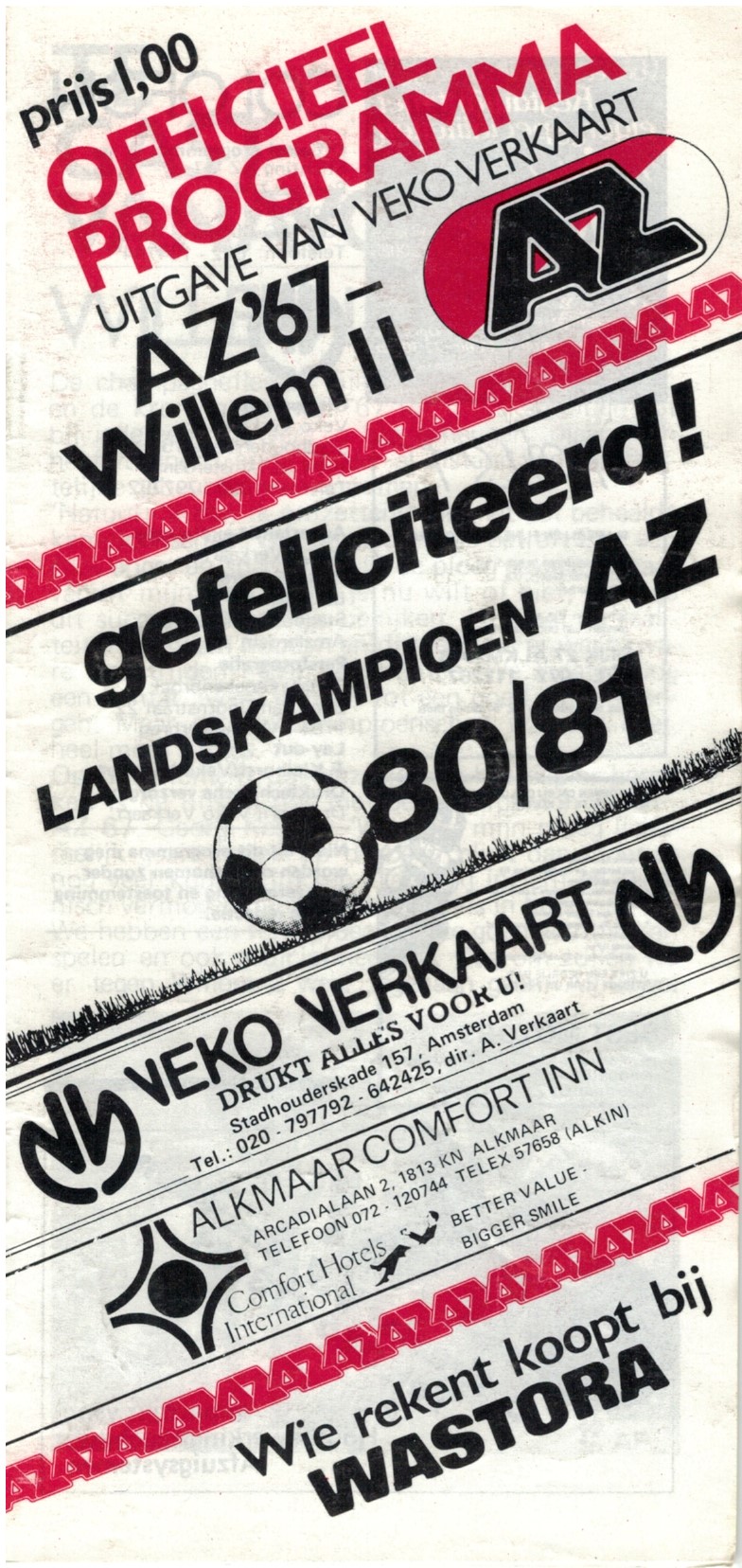 AZ Programma 9-mei-1981 willem ii